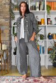 Nonni Gingam Napoleon Jacket Black